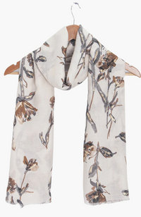 Ruby 67 Vaeda Cream Floral Scarf