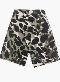Ruby 67 Mabel Khaki Animal Leopard Print Scarf