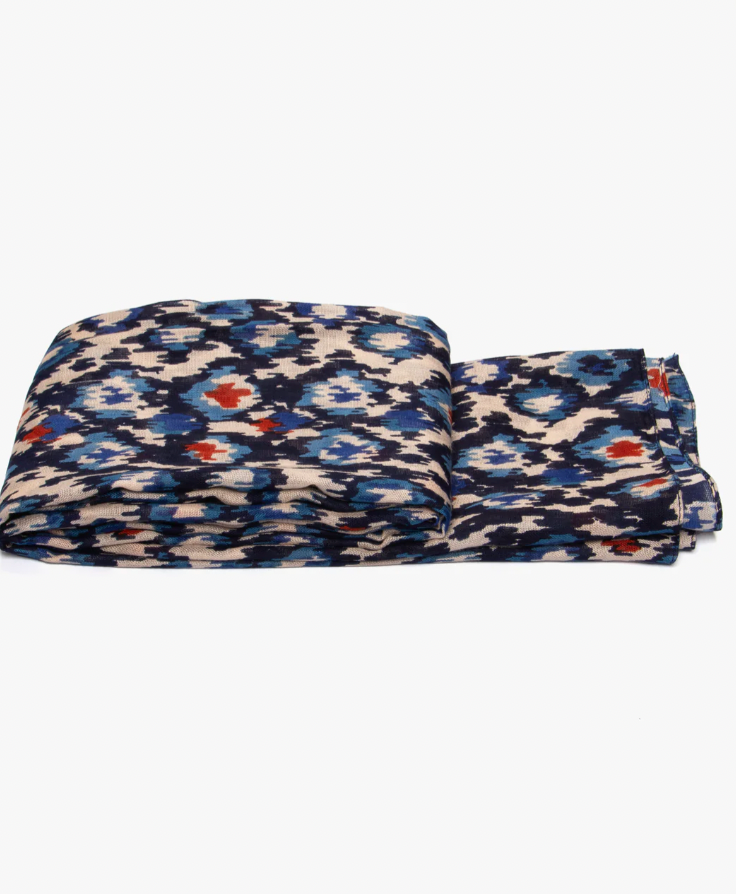 Ruby 67 Belle Denim Blue Abstract Printed Scarf