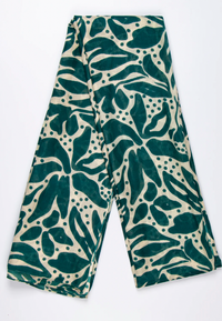 Ruby 67 Allie Green/Cream Floral Print Scarf