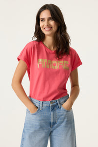 Garcia Coral Pink 'Amore' Logo T-Shirt, N260201