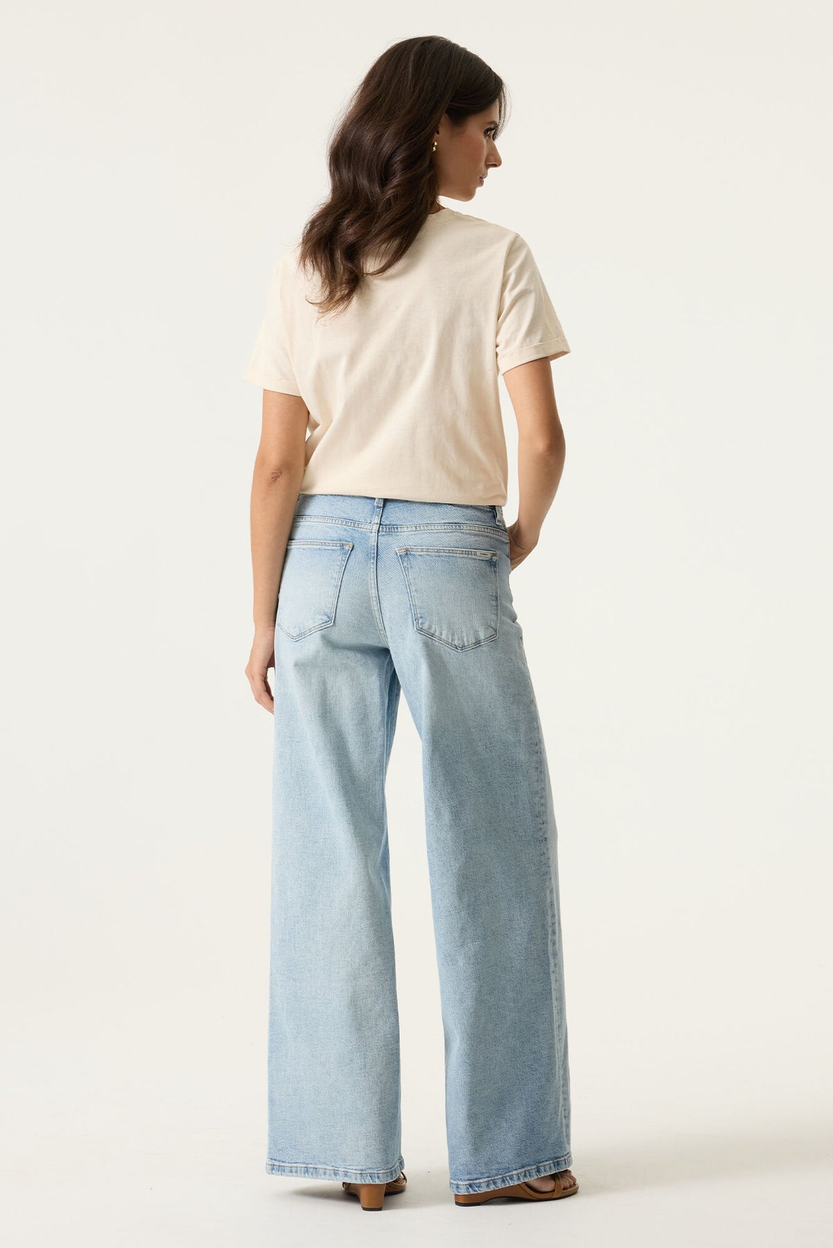 Garcia Cream Printed Front T-Shirt, O260006